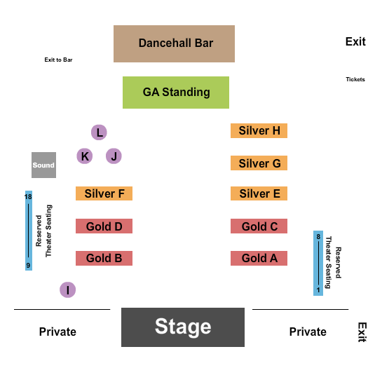 Devil's Backbone Tavern Endstage Silver Seating Chart